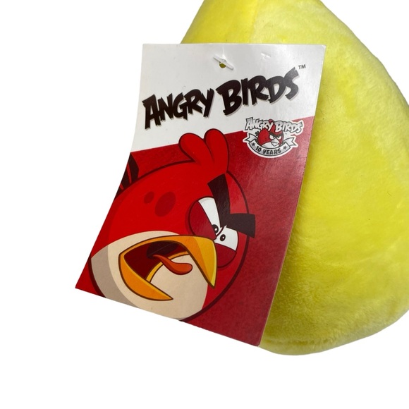 Angry Birds Chuck Charles NWT 7” Embroidered Stuffed Animal Plush 10 Years Toy - Picture 7 of 12